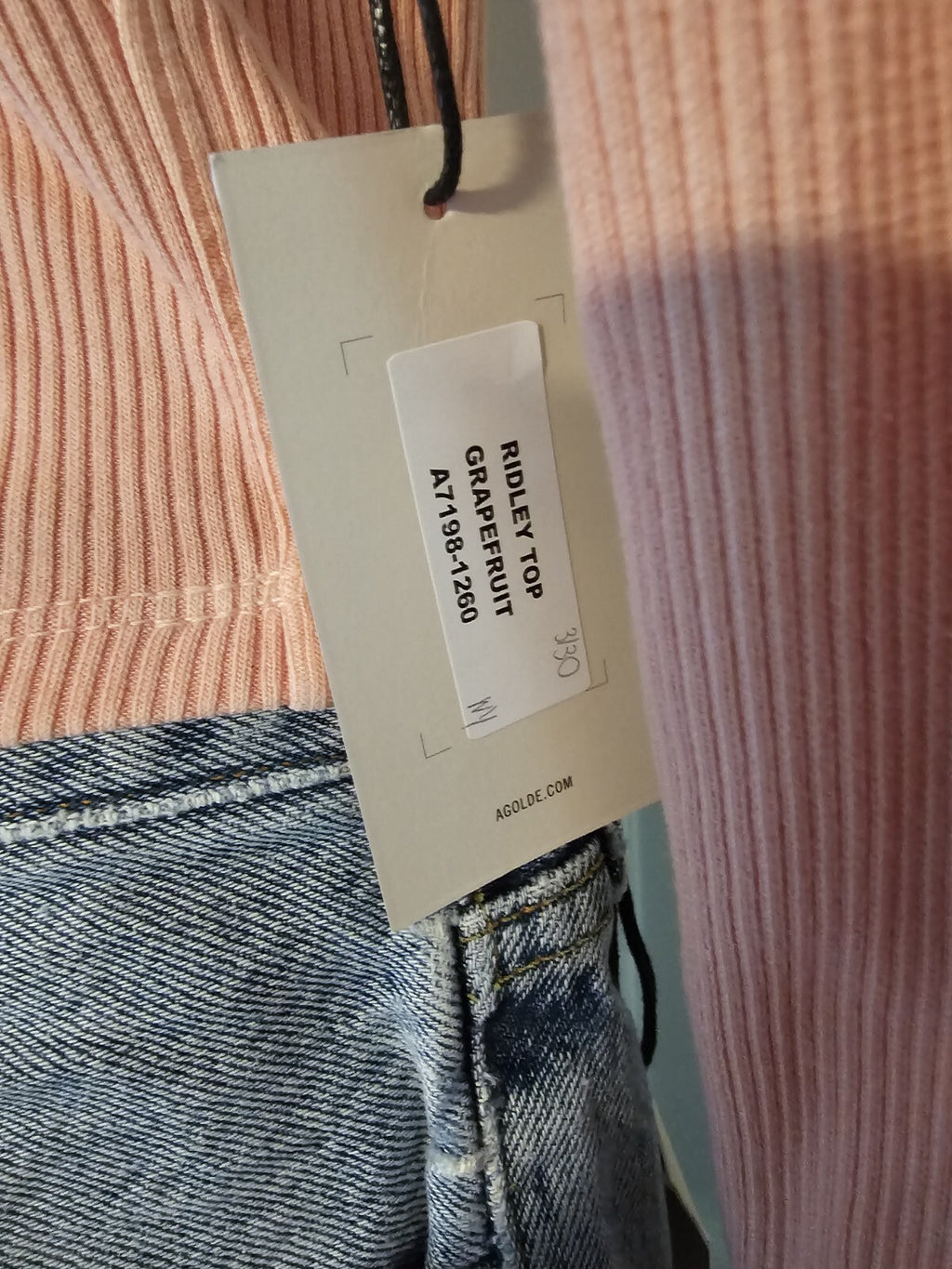 NWT Agolde Full Outfit Lot Low Rise Boot Cut Jeans Sz 27 & Ridley Top Sz Sm 1