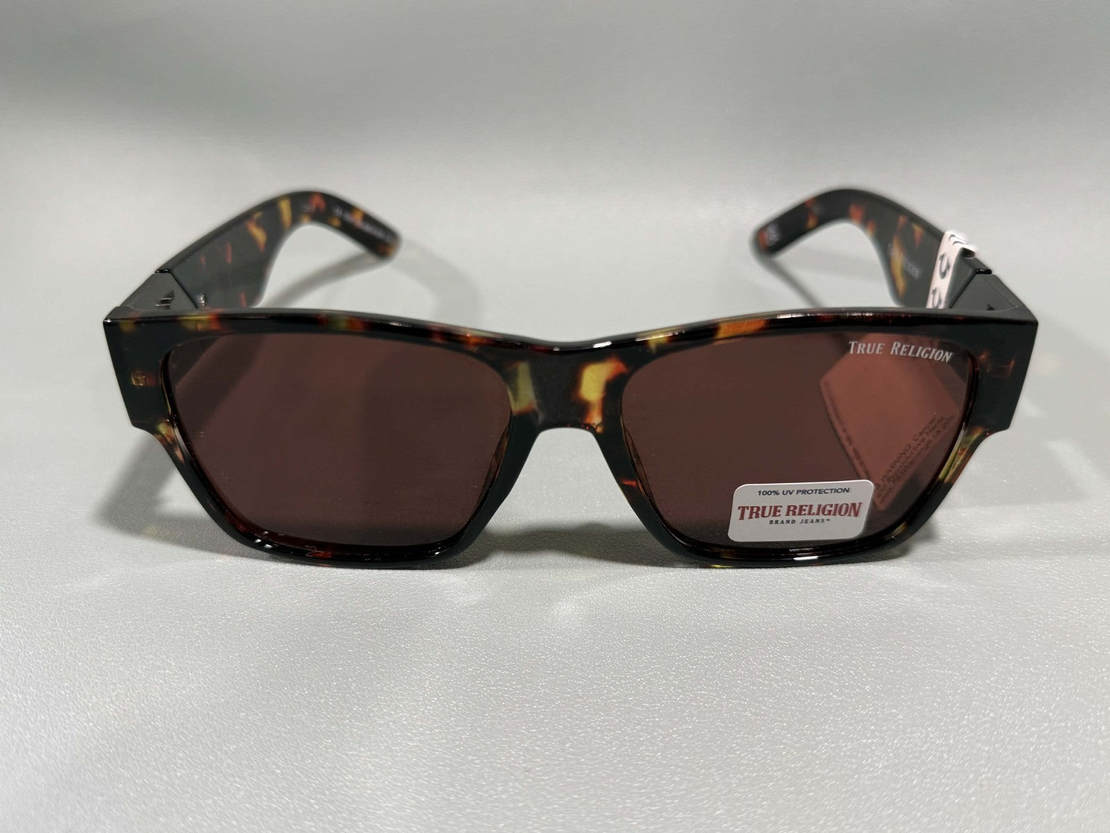 New Original TRUE RELIGION Square Sunglasses Brown TR TRM17830