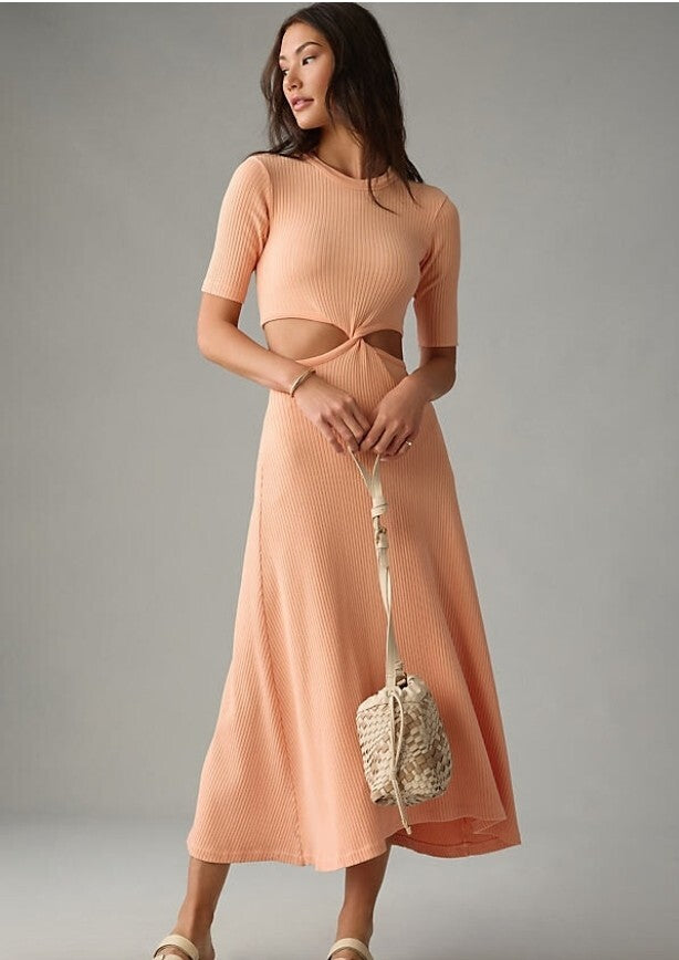 NEW Citizens of Humanity Nicola Dress in Papaya Size Sm COH Anthropologie 0