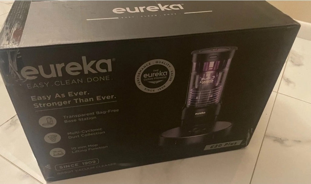 EUREKA E20 PLUS ROBOT VACUUM WITH BAGLESS SELF EMPTYING STATION, ROBOTIC  BLACK1
