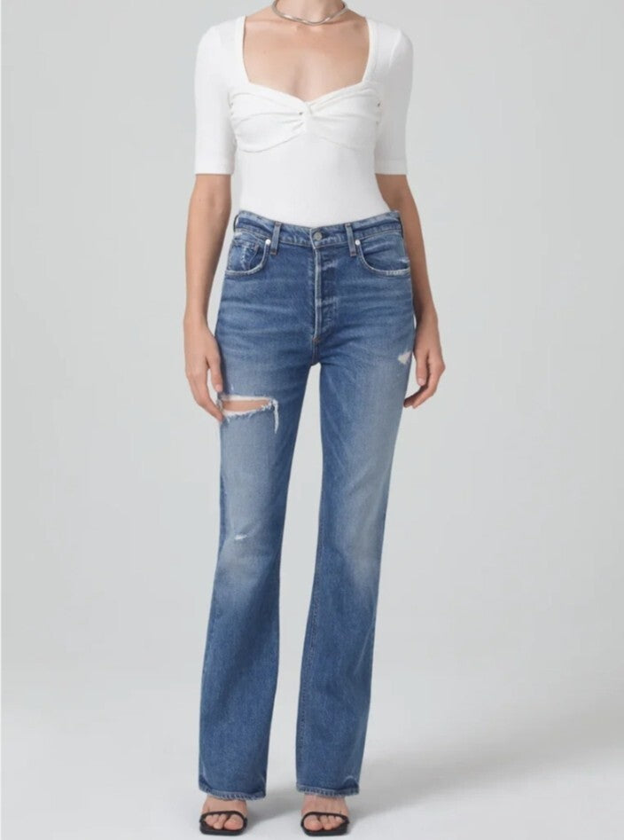 NWT Citizens of Humanity Libby High Rise Bootcut Jeans Arthouse Size 27 COH Mom0