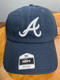 Genuine Merchandise Men's ATL Braves Stitch Logo Adjustable Baseball Cap (Navy)0