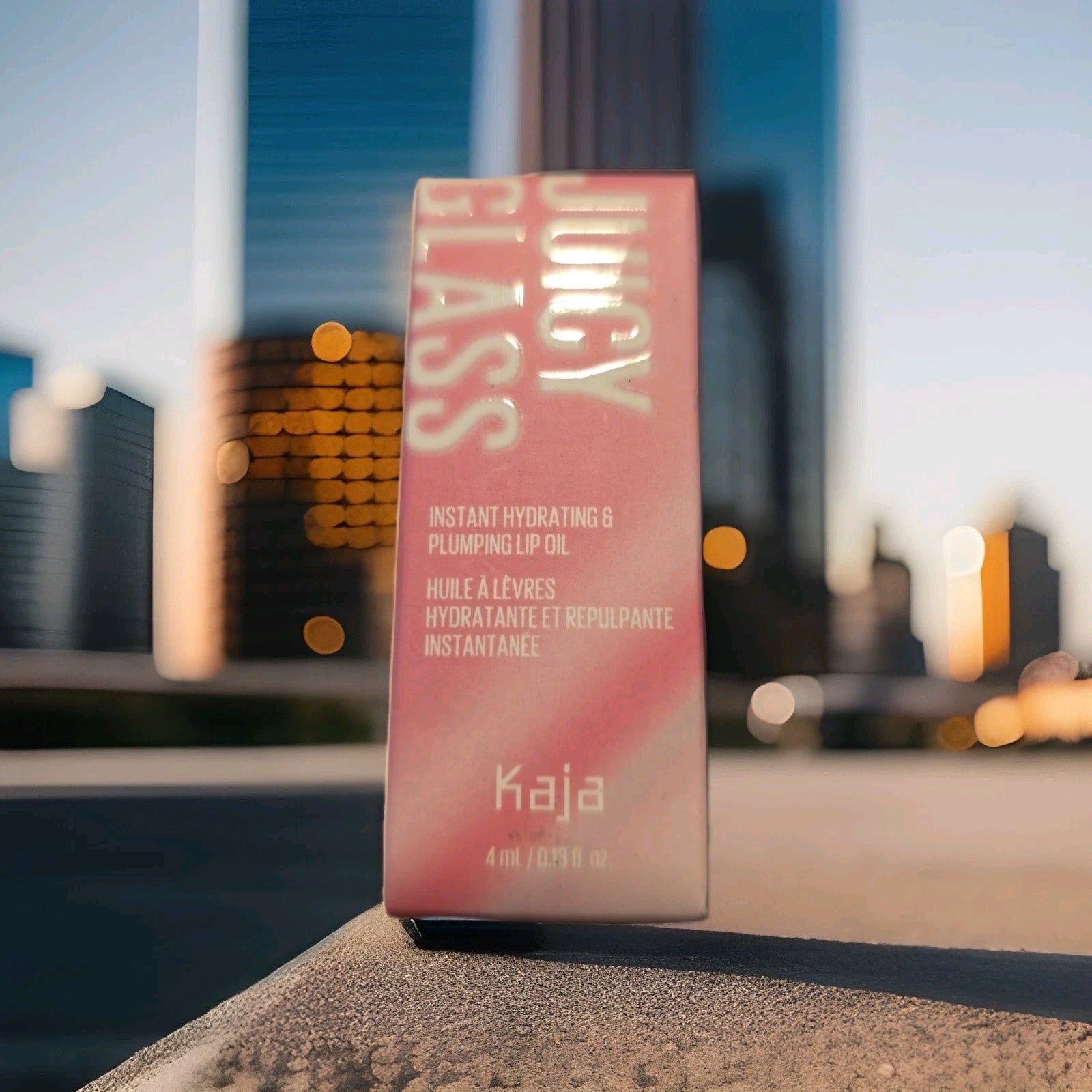 KAJA JUICY GLASS PLUMPING LIP OIL ~ROSE HIP SPRITZ~ MSRP $180
