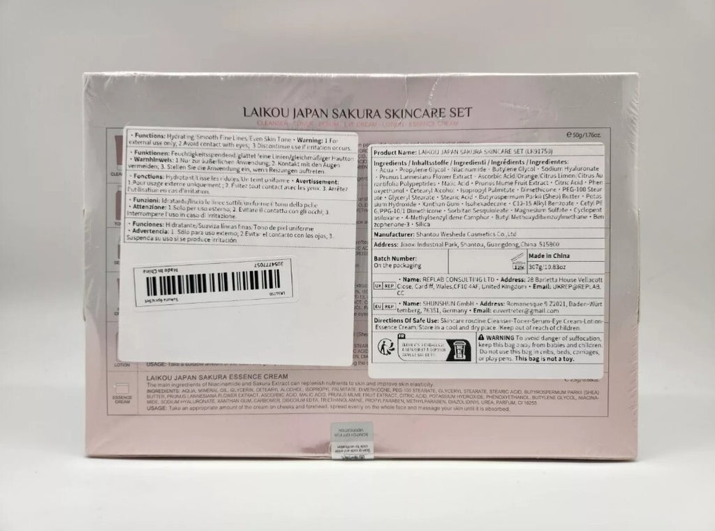Laikou Japan Sakura Skincare Set Of 6 Blossom Beauty (New)2