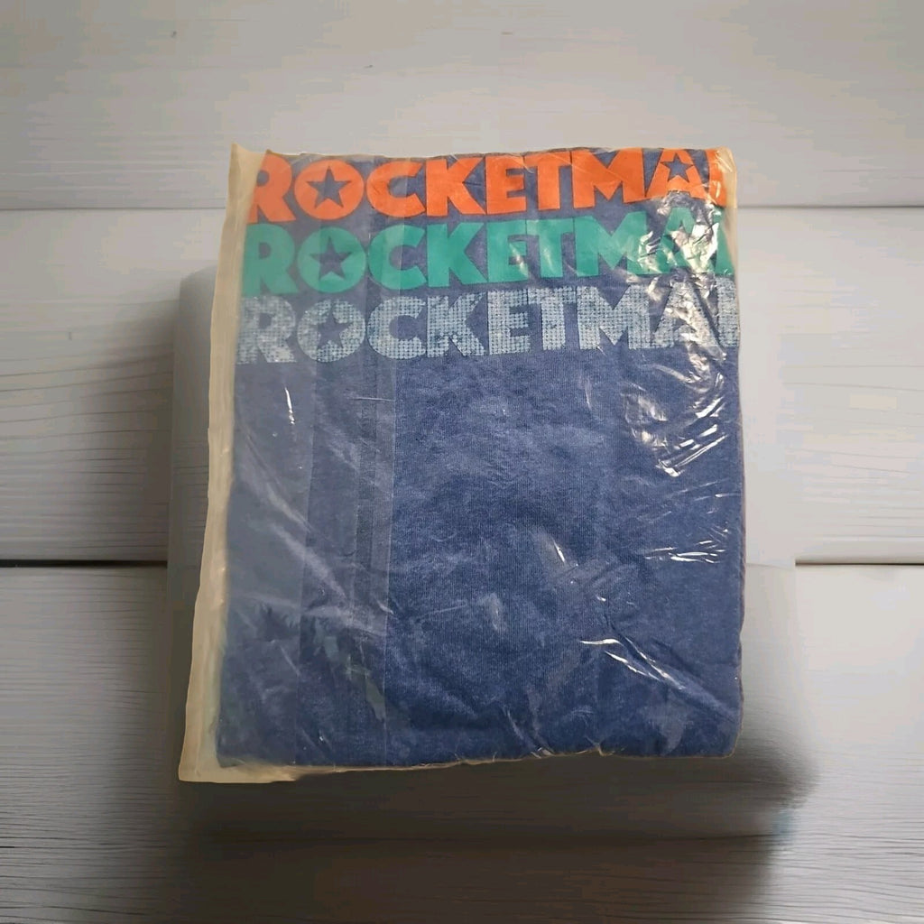 New Mens XLg Rocketman Ringer Tshirt 2019 Global Theatre Tour Elton John Movie2