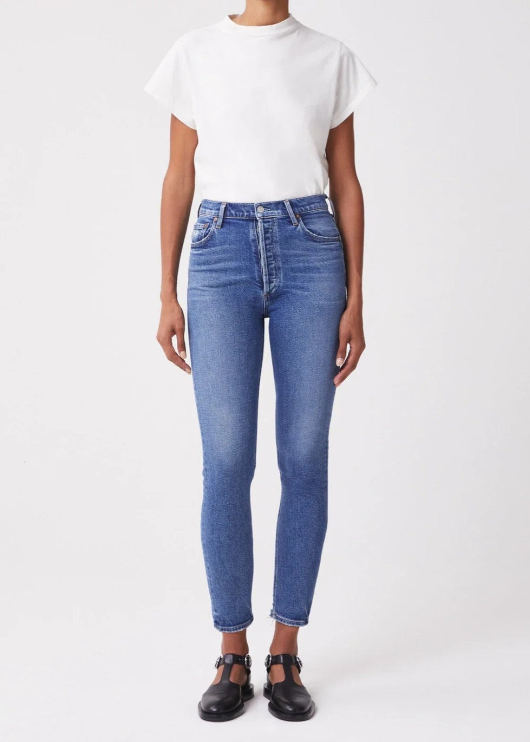 $198 NWT AGOLDE Nico High Rise Slim Fit Jeans Sz 27 Betray A093E-1256 1