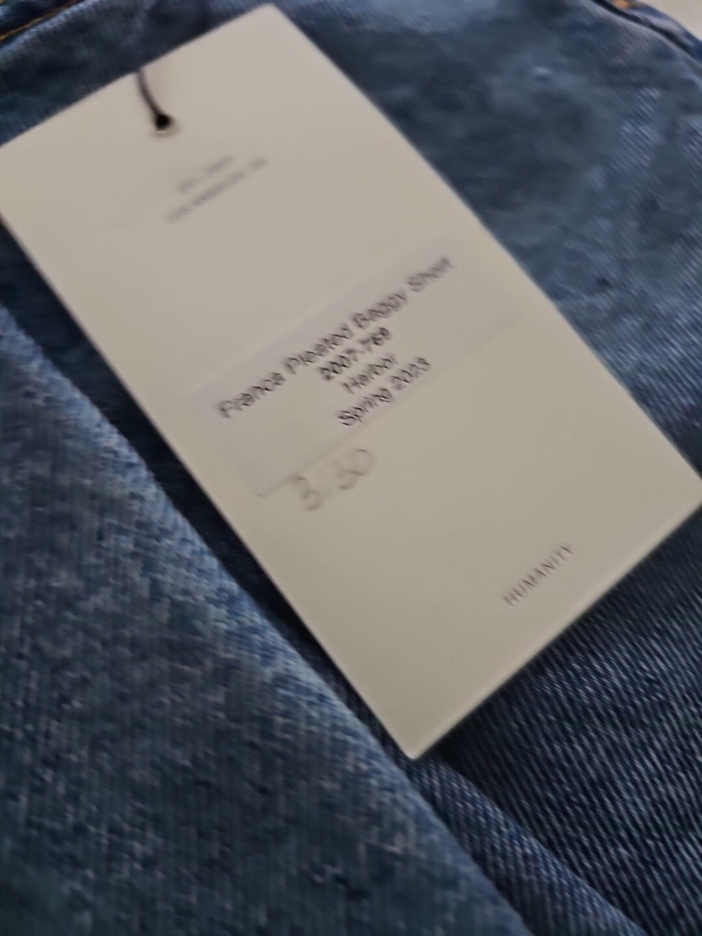 $248 Citizens Of Humanity Blue Franca Pleated Baggy Jean Shorts Size 27 COH4