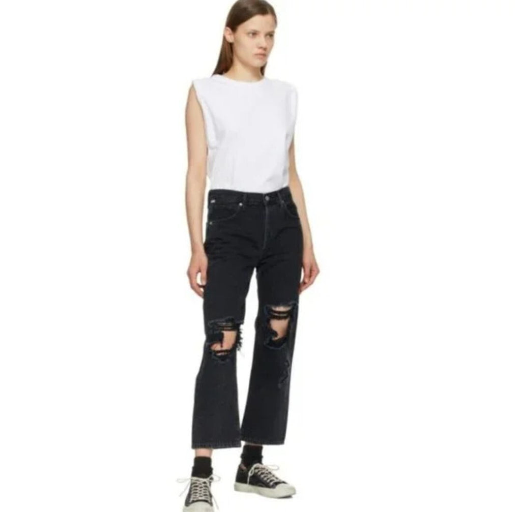 Citizens of Humanity Emery Crop Relaxed Straight High Rise Jeans Size 27 Sz 4 3