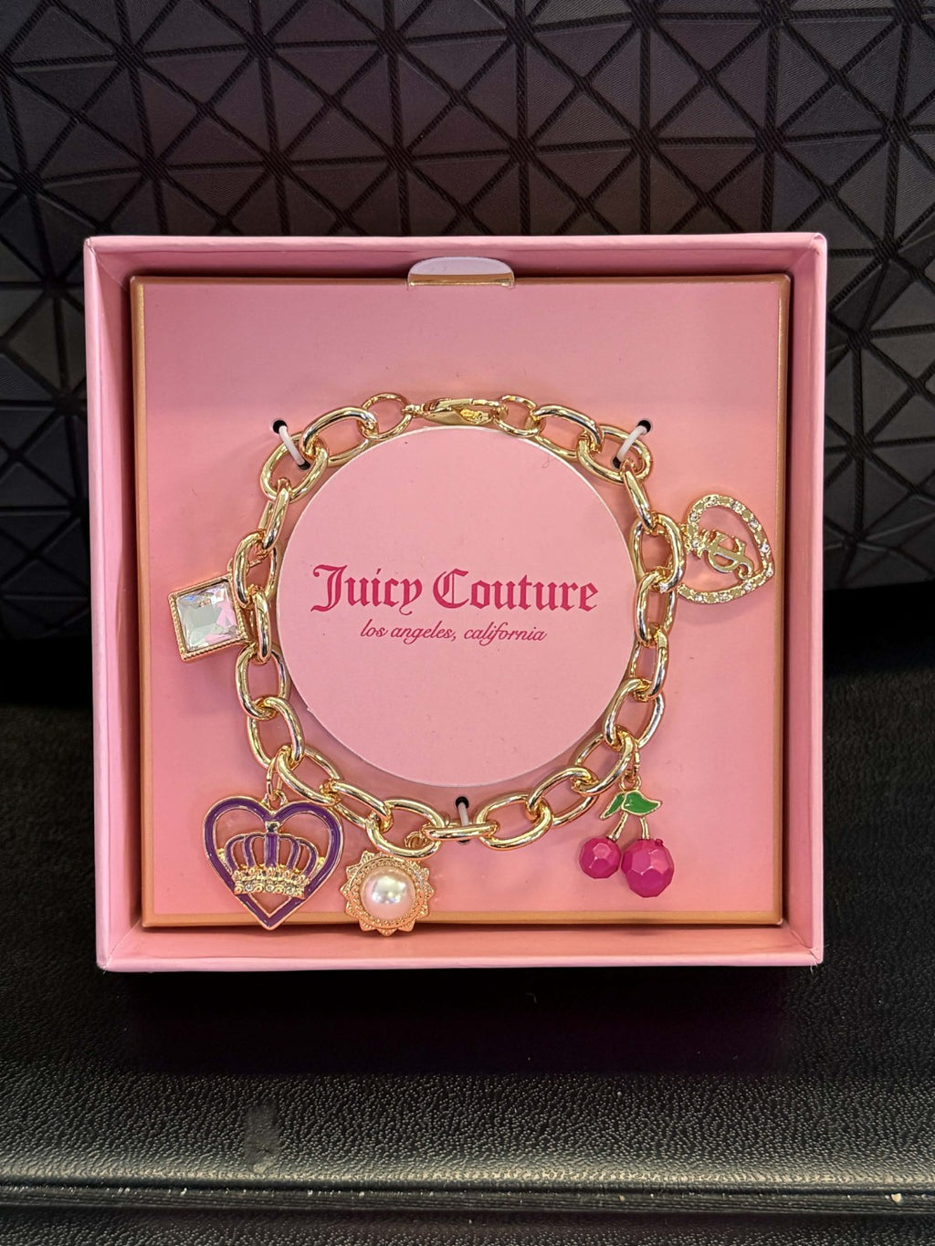 NWT Juicy Couture Womens Fashion Bling Charm Chain Bracelet Crown ️ Y2K Heart 0