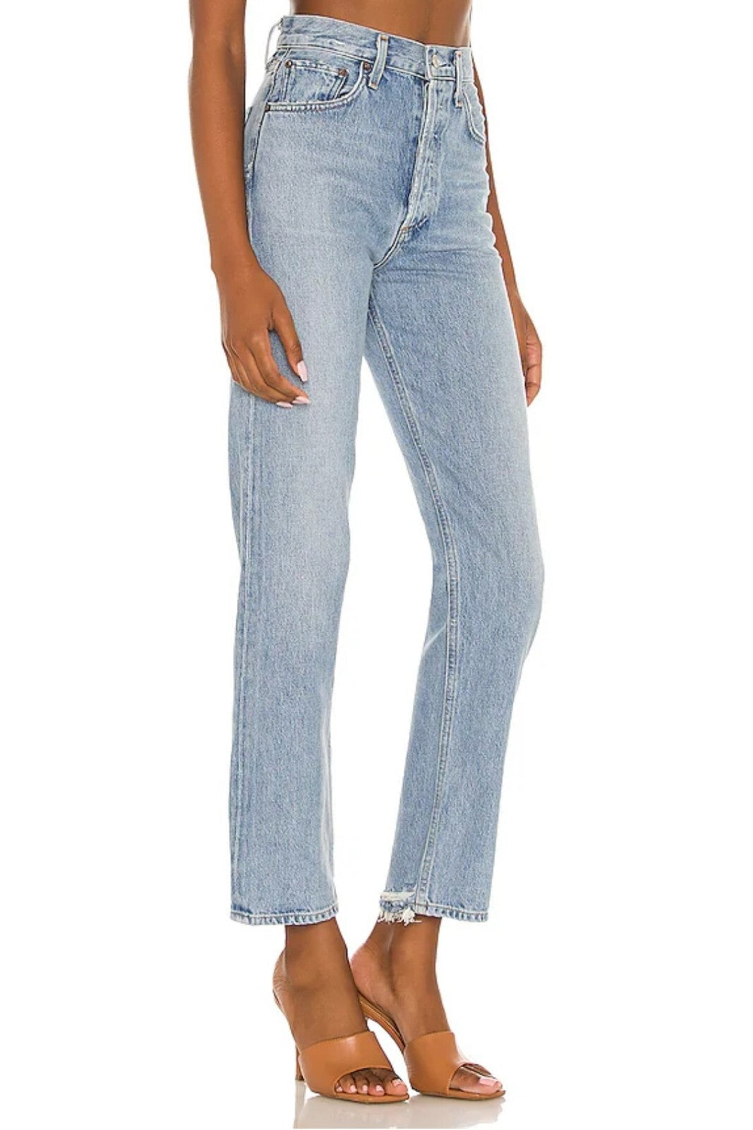 NWOT Agolde 90's Pinch Waist High Rise Straight Jeans In Soundwave Sz 31 90s 1