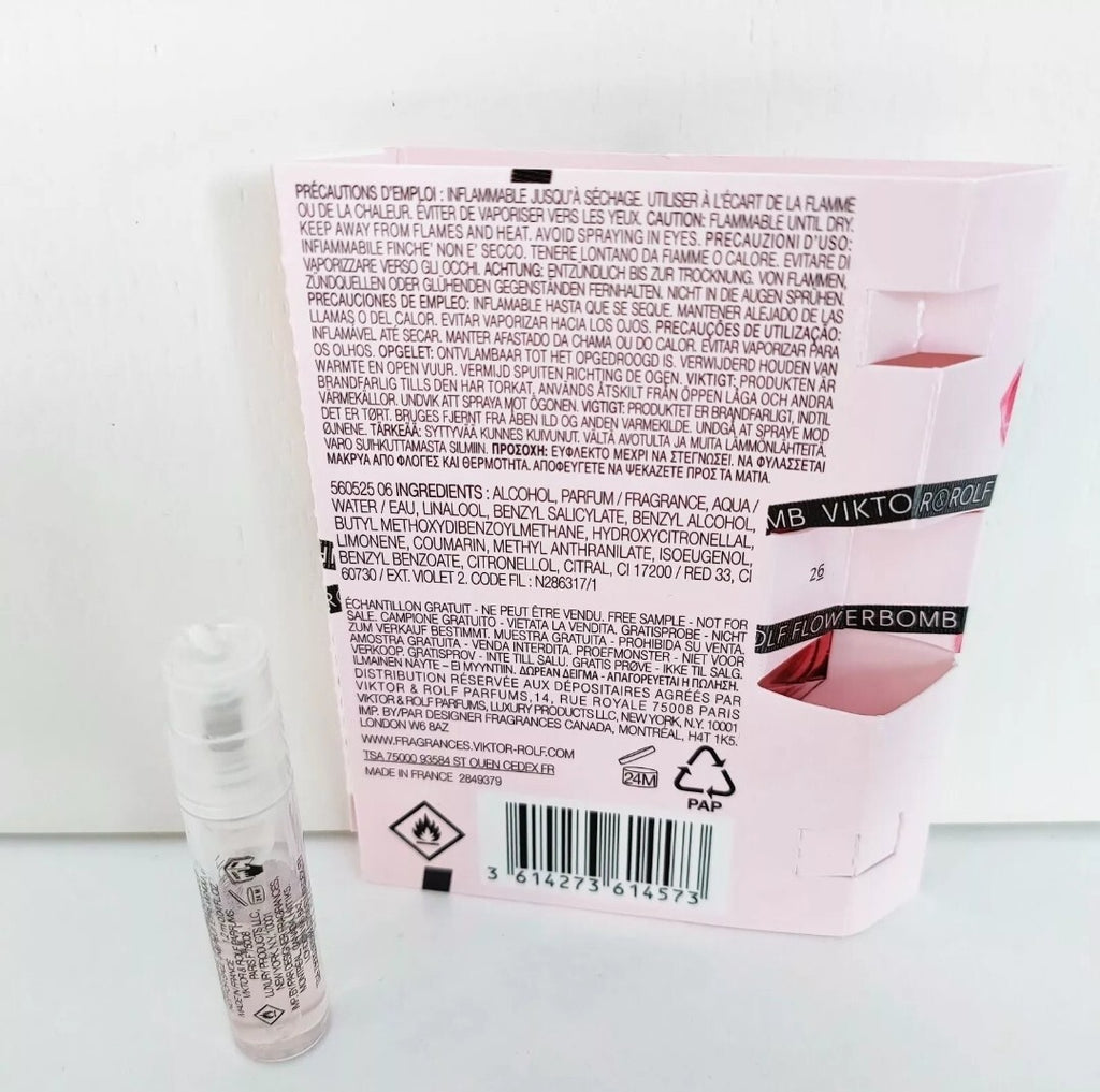 Viktor & Rolf Flowerbomb Ruby Orchid Eau De Parfum mini Spray, 1.2ml, Brand New!1