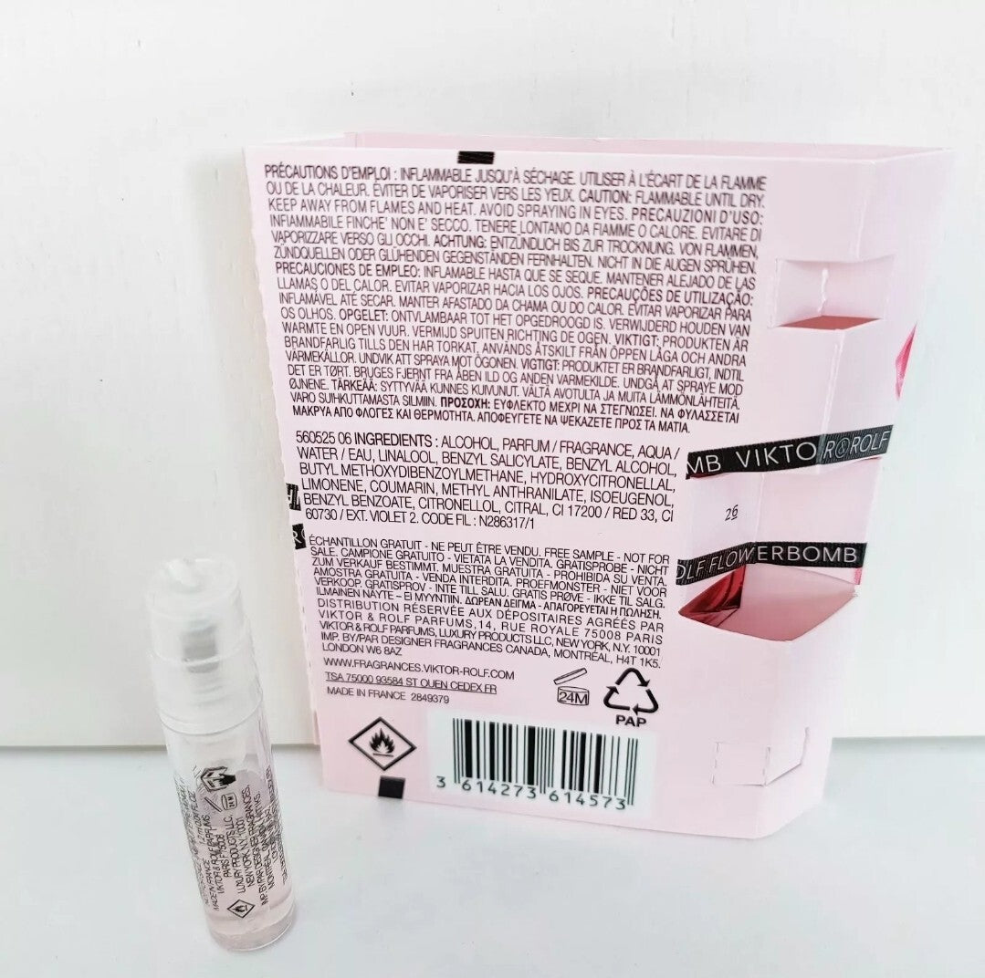 Viktor & Rolf Flowerbomb Ruby Orchid Eau De Parfum mini Spray, 1.2ml, Brand New!1
