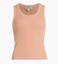 AGOLDE Poppy Scoop Rib Cotton Neck Tank Top Grapefruit NWOT XS $980