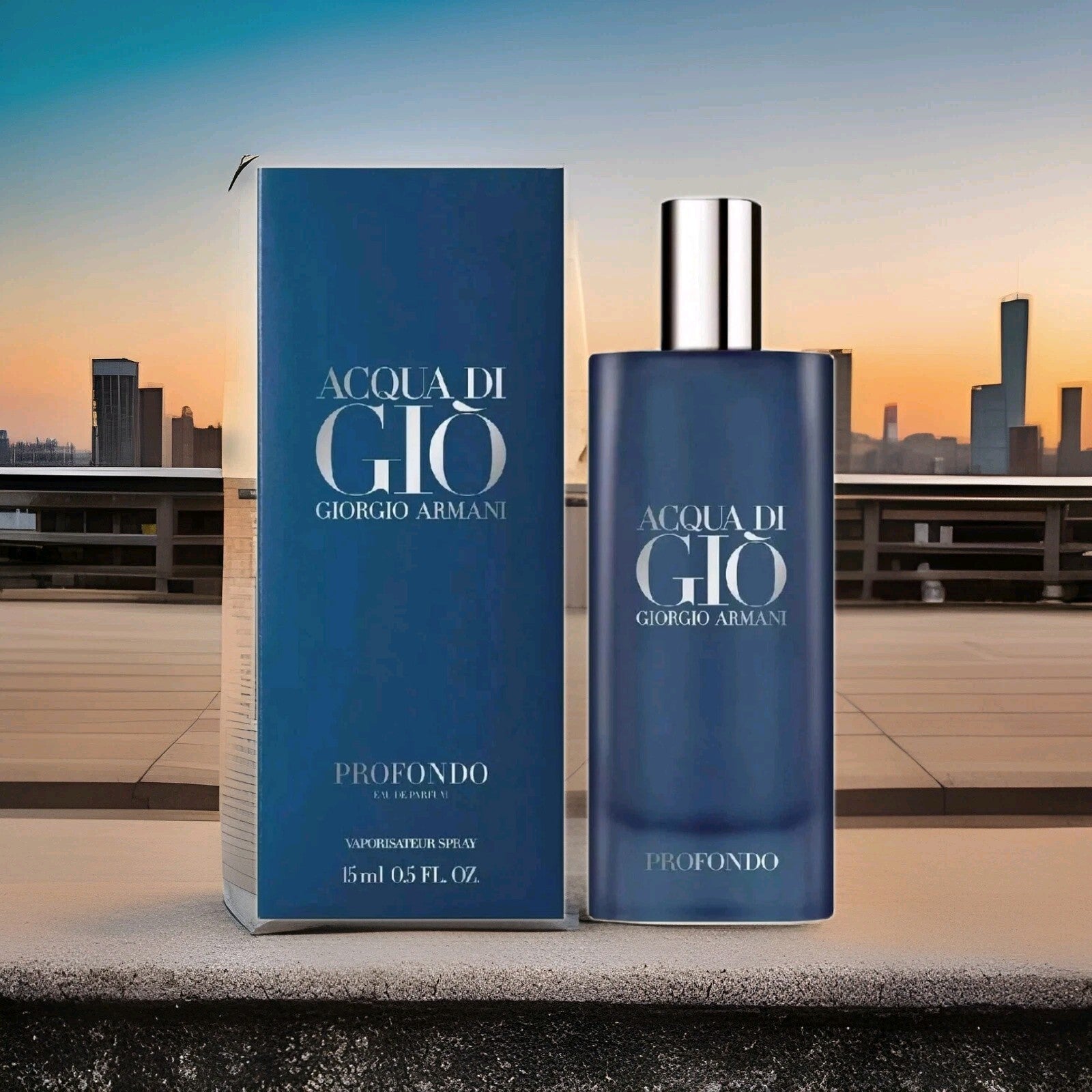 Mini Acqua di Gio Profondo Giorgio Armani 0.5 oz EDP Cologne for Men New In Box0