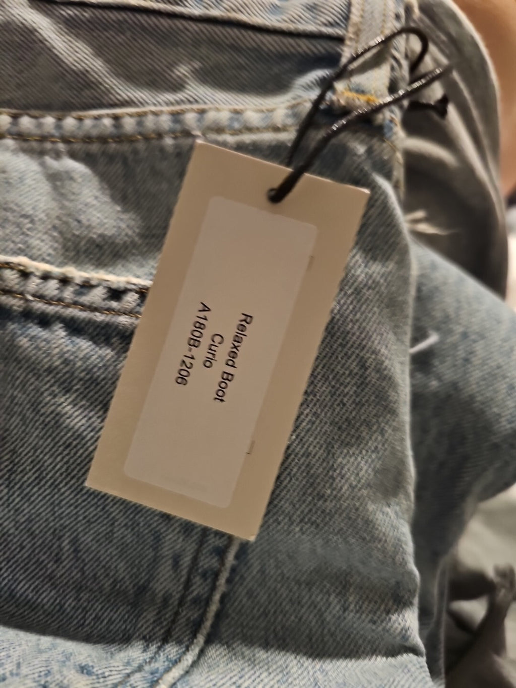 New AGOLDE Mid Rise Raw Hem Relaxed Boot Cut Jeans in Curio, Size 27 3