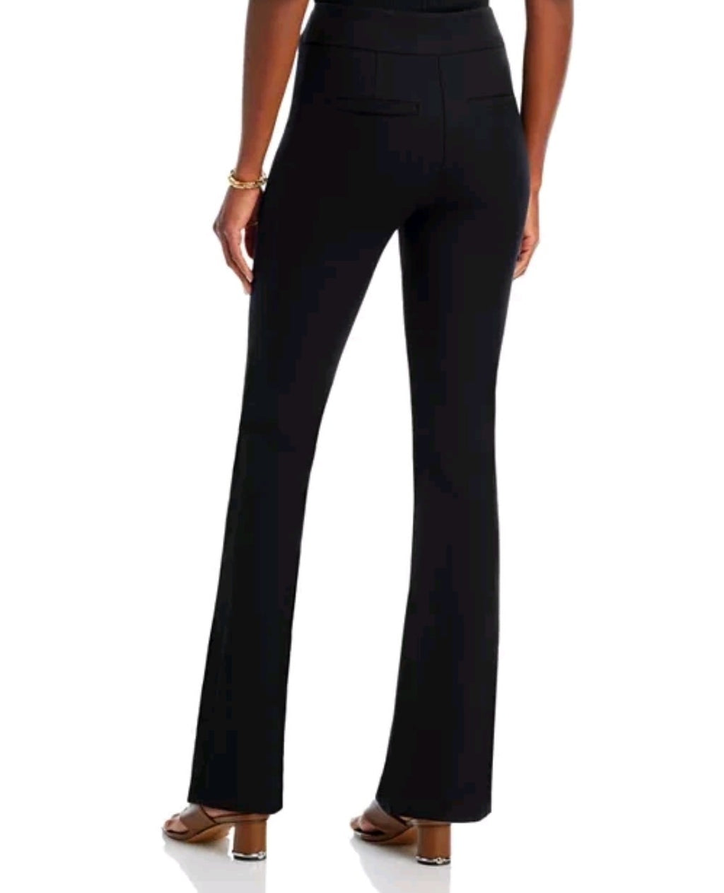 NWT DEREK LAM 10 CROSBY BLACK FLARE SLIT FRONT PANTS SIZE 20 $3752