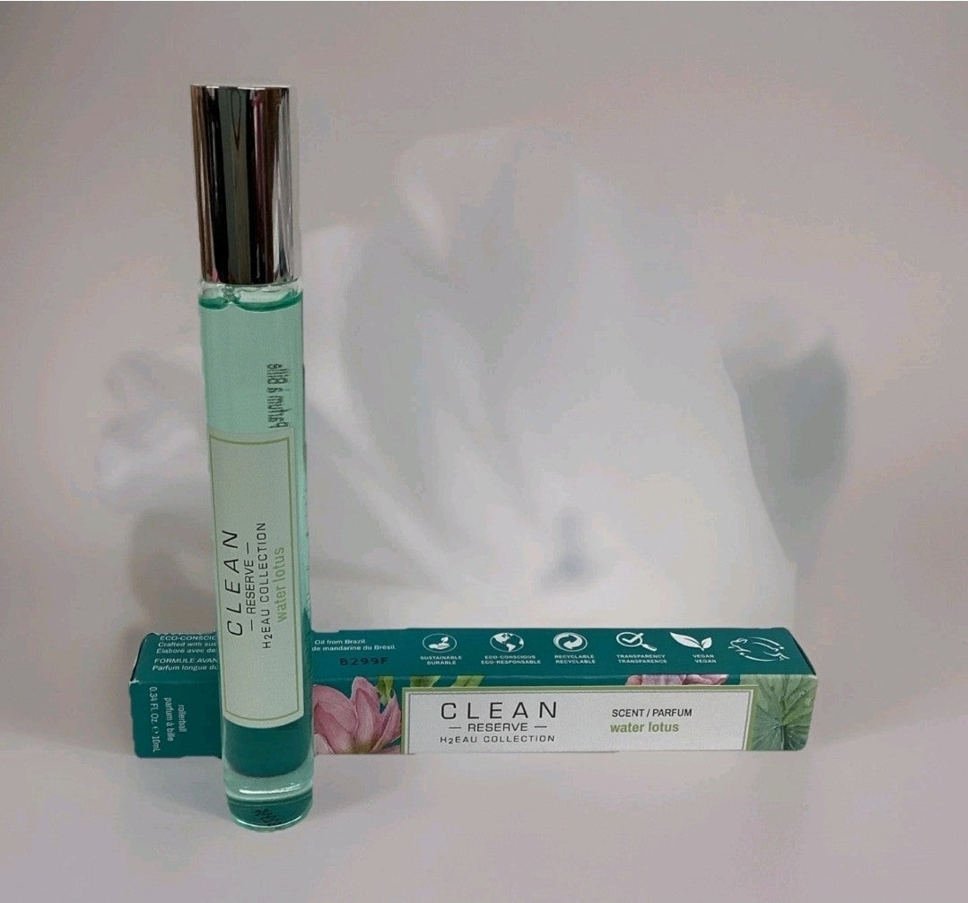 Clean Reserve H2Eau Collection Water Lotus 0.34oz Rollerball AS PICT, NEW1