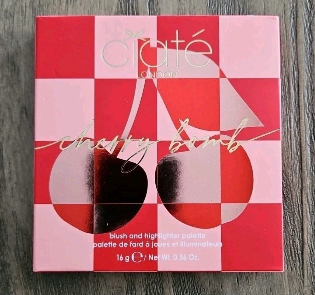 Ciaté London Cherry Bomb Blush & Highlighter Palette – Light Medium – 0.56 oz1