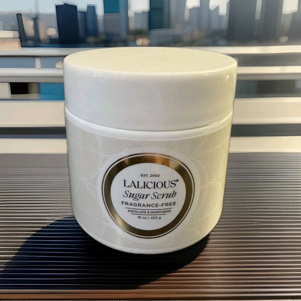 Lalicious Sugar Scrub Fragrance Free 16 oz 453 g Full Size NEW0