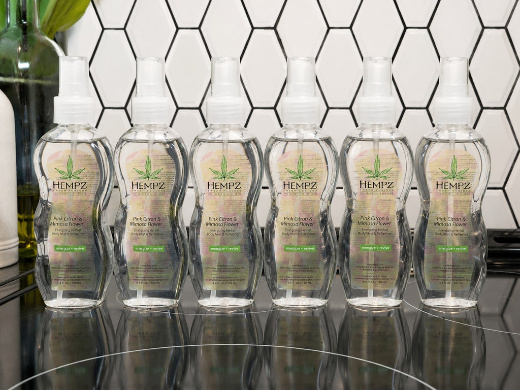 6 Hempz Pink Citron & Mimosa Flower Body Mist Refresher Spray 4.4oz Casepack Lot0