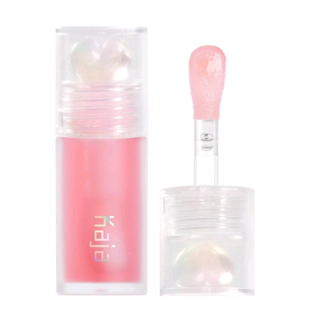 KAJA JUICY GLASS PLUMPING LIP OIL ~ROSE HIP SPRITZ~ MSRP $181