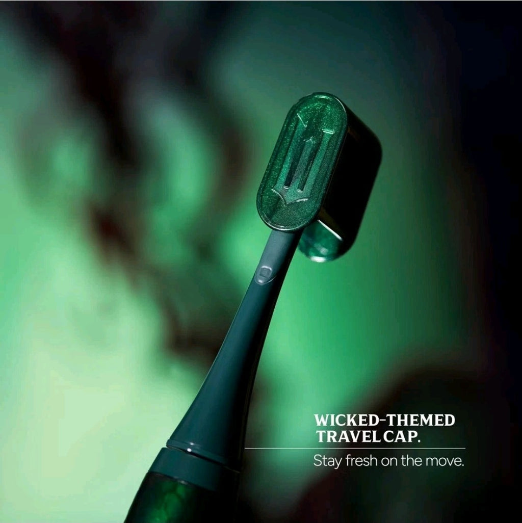 Wicked ORDO Electric Toothbrush Bundle Glinda Elphaba + Travel Toppers 4pc Lot5