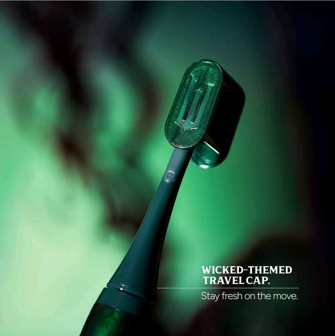 Wicked ORDO Electric Toothbrush Bundle Glinda Elphaba + Travel Toppers 4pc Lot5