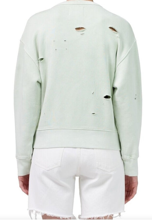 $169 Citizens of Humanity Women's Jade Suvi Distressed Pullover Sweater Size Sm1