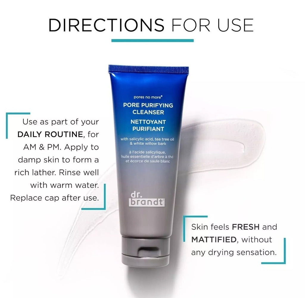 Dr Brandt 3.5 Oz Pores No More Purifying Cleanser, Eliminates Excess Oil2