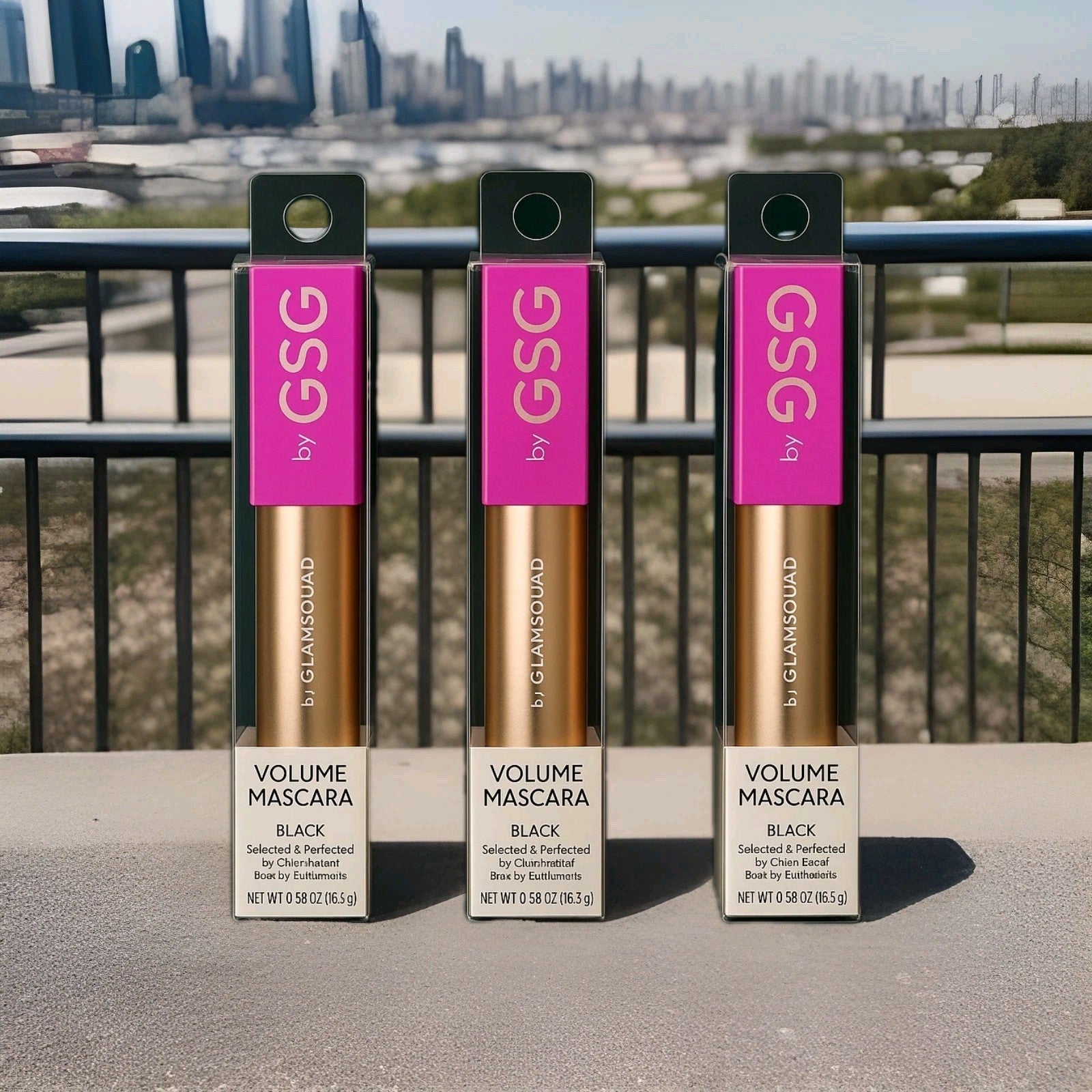 Lot of 3 GSQ BY GLAMSQUAD Liquid Lash BLACK Mascara Full Size Volume .58 Oz 0