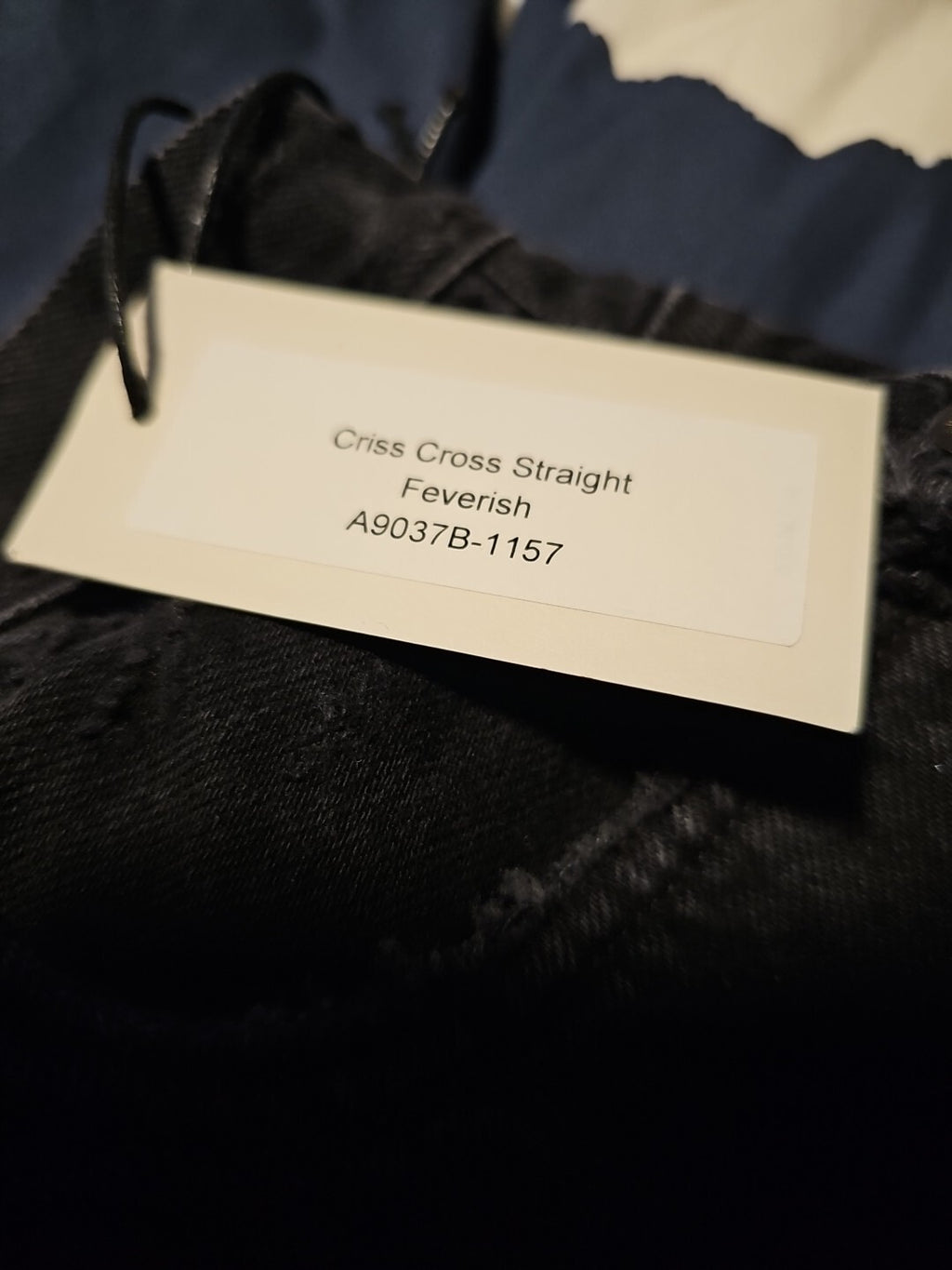 Agolde Black Criss Cross Straight Leg High Rise Ankle Jeans Size 27 A9037B-11573