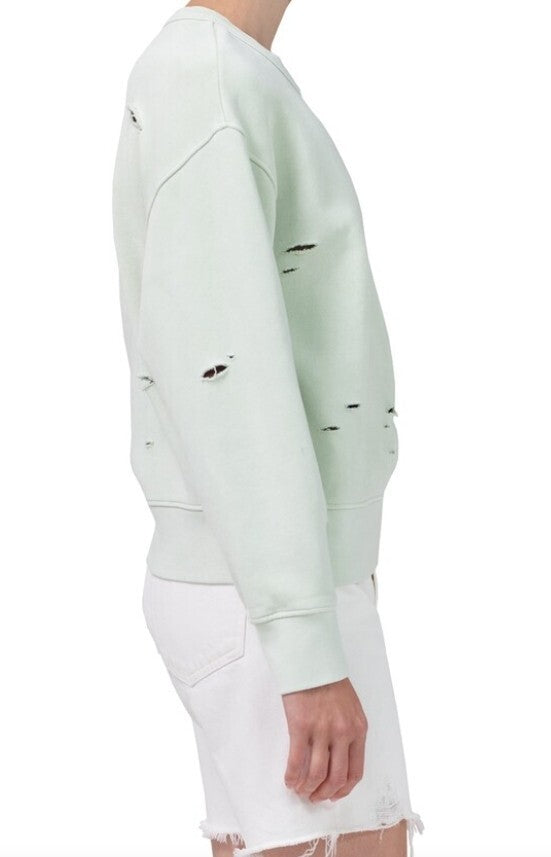 $169 Citizens of Humanity Women's Jade Suvi Distressed Pullover Sweater Size Sm2