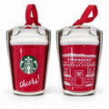 2x Starbucks 2025 Christmas Holiday Cheers Store Front Red Cup Ornament Lot New0