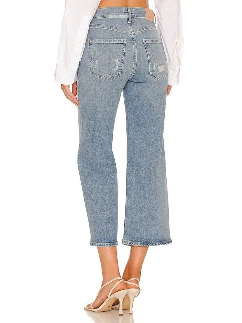 CITIZENS OF HUMANITY Sacha Cropped Wide Leg Jeans in Semi Topic 27 NWOT Sample2