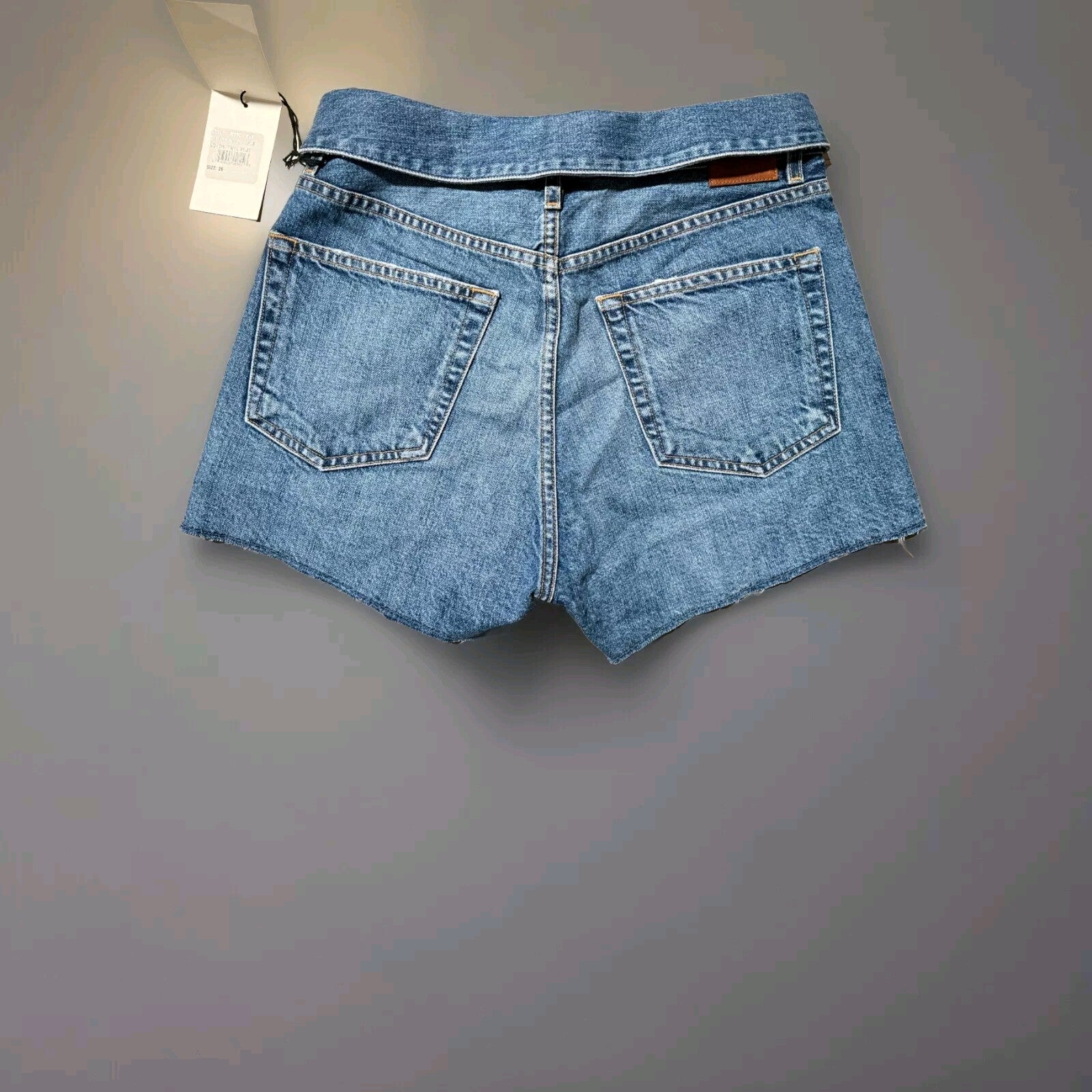 $395 Authentic JEAN ATELIER Flip Shorts In True Blue Barney's NEW YORK Size 261
