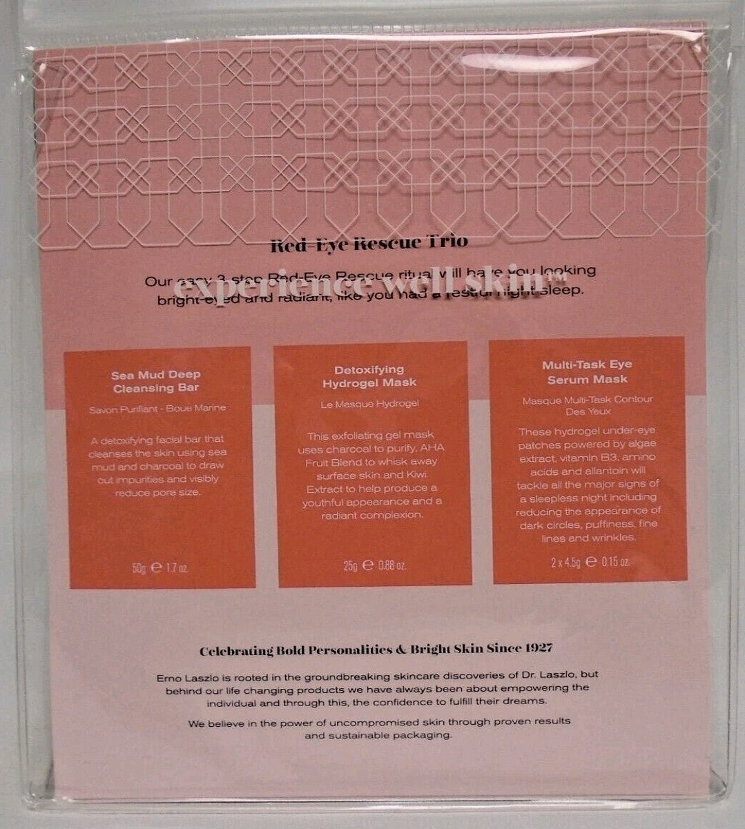 ERNO LASZLO Red-Eye Rescue Trio - Hydrogel Mask, Cleansing Bar, Eye Serum Mask/1