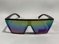 New Original TRUE RELIGION Square Sunglasses Mirrored Black TR579930