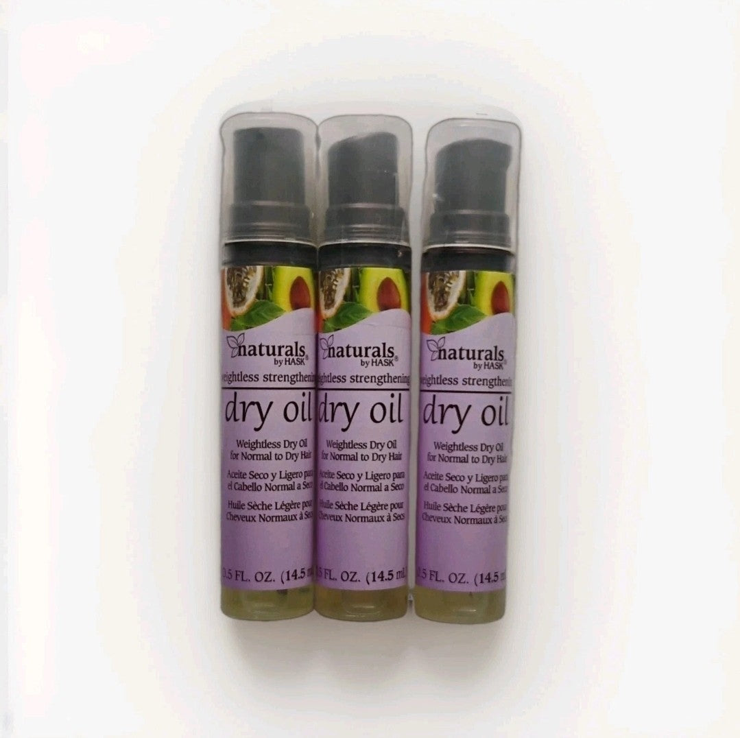 Hask Naturals Weightless Strengthening Dry Oil 0.5 Oz. (Pack Of 3) Discontinued 0