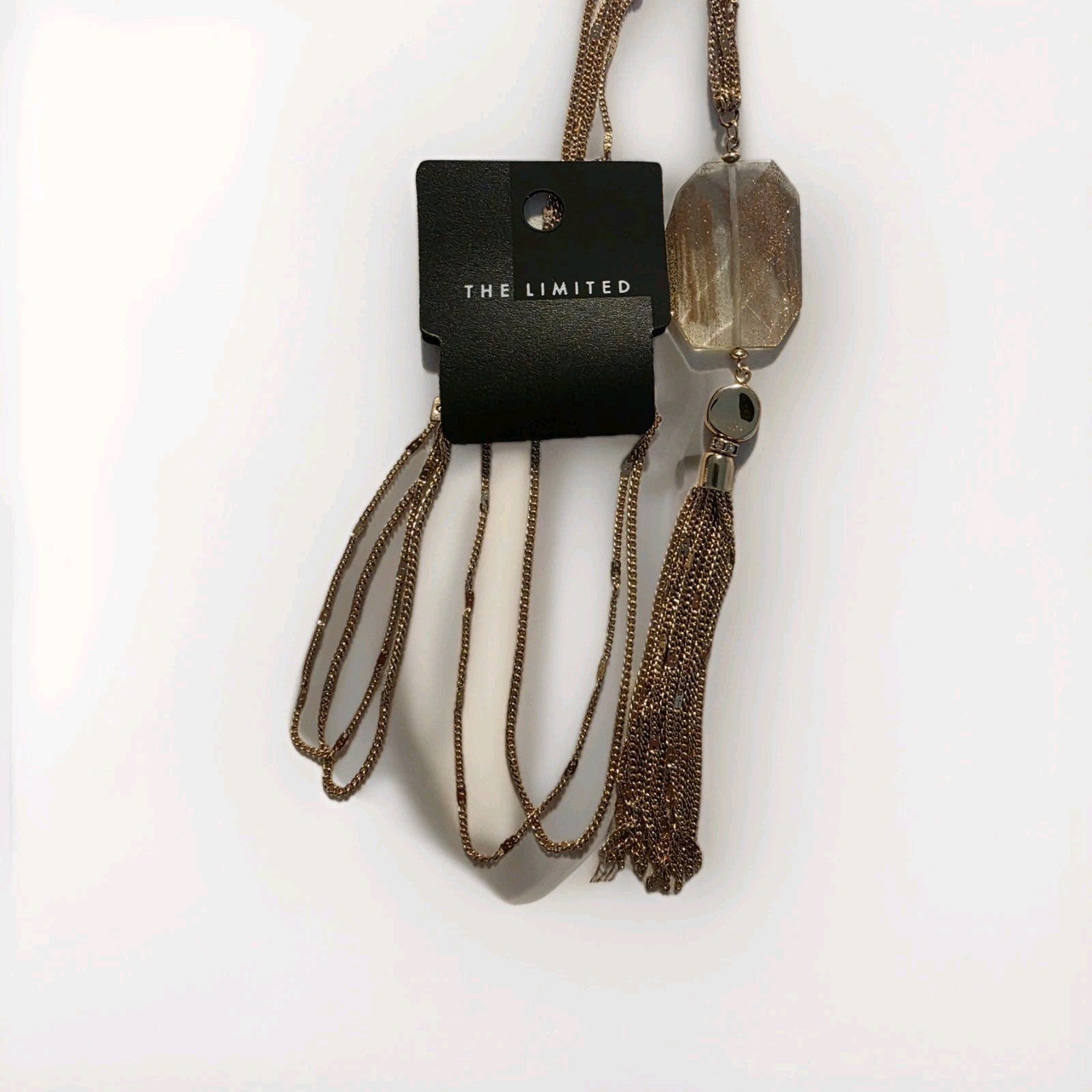 The Limited Gold-Tone Long Pendant Necklace with Fringe Tassel0