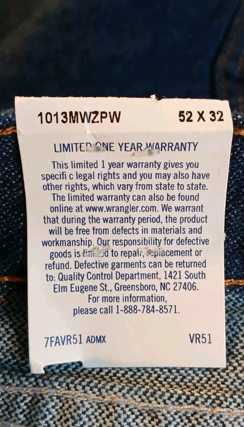 Men's 52x32 Wrangler Pro Rodeo Cowboy Jeans  10H3MWZPW 2