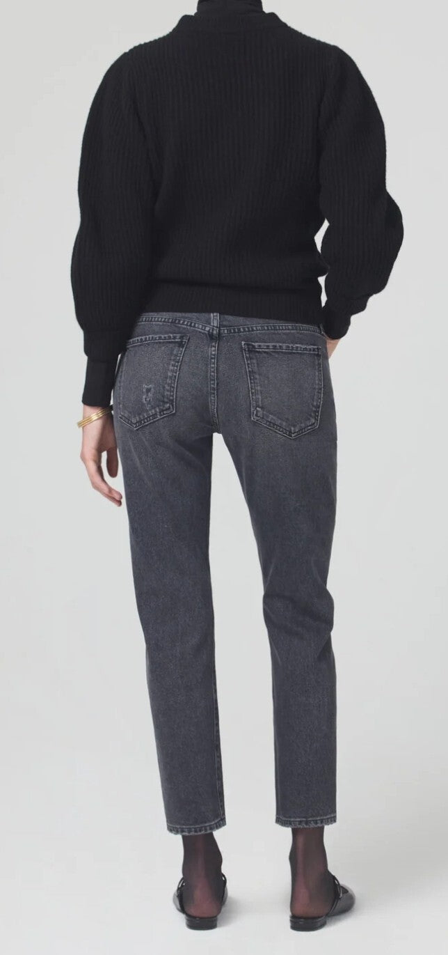 NWOT Citizens Of Humanity Emerson Mid Rise Relaxed Jeans Black Pepper Blk Sz. 271