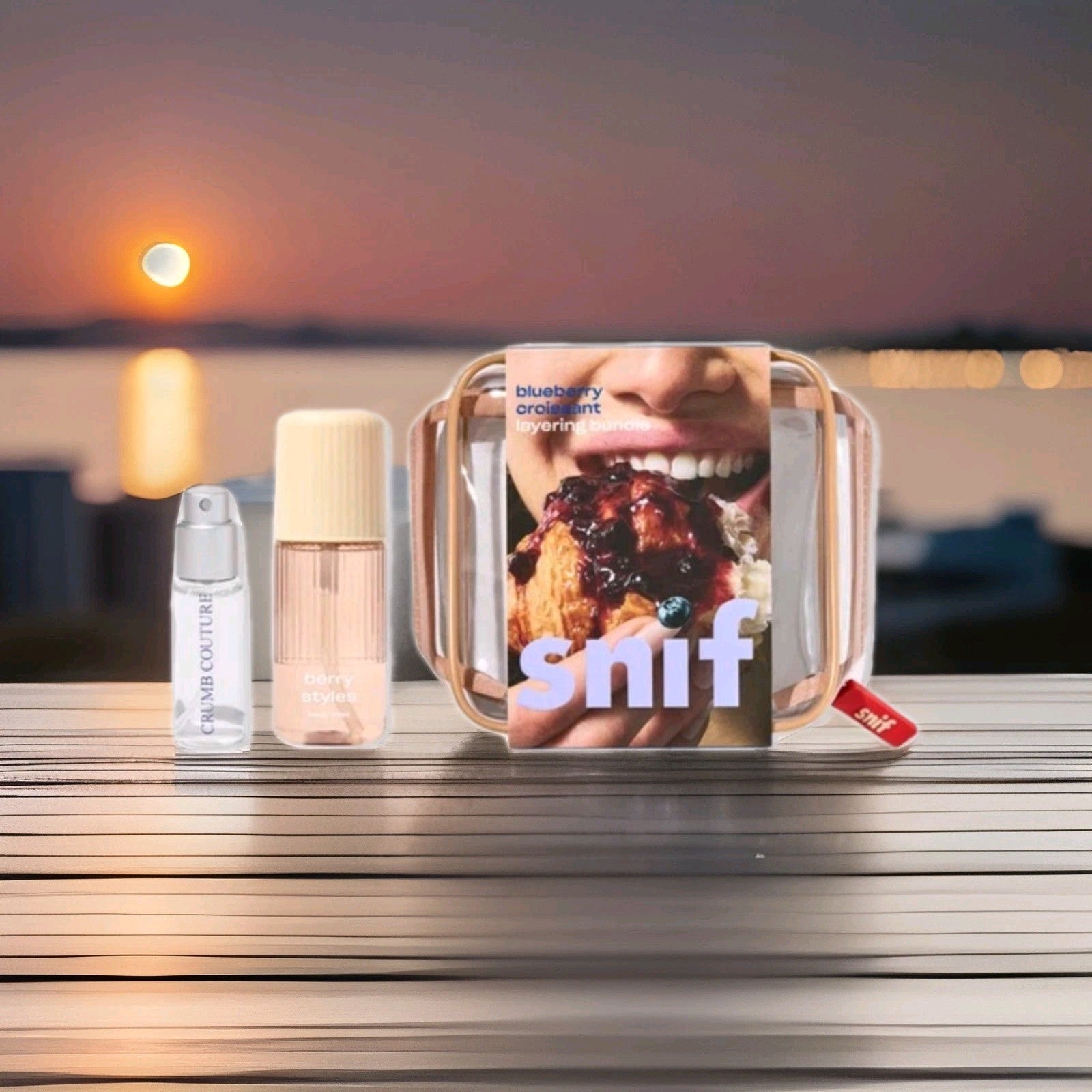 SNIF FINE FRAGRANCE "BLUEBERRY CROISSANT "LAYERING BUNDLE" CRUMB COUTURE/BERRY!0