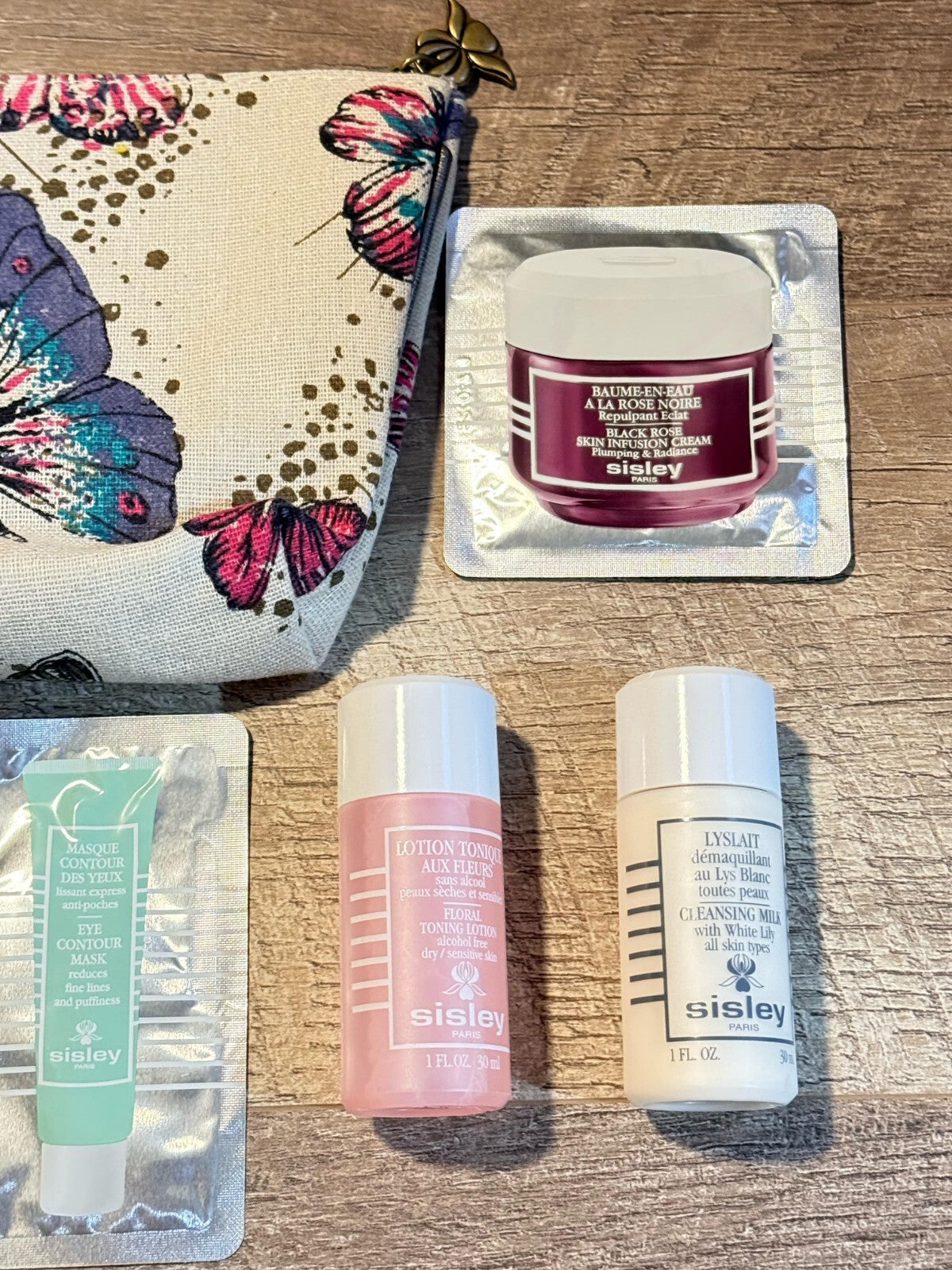 Sisley Paris 9 Piece Set Makeup Skincare Cosmetics Bag Gift Travel 4