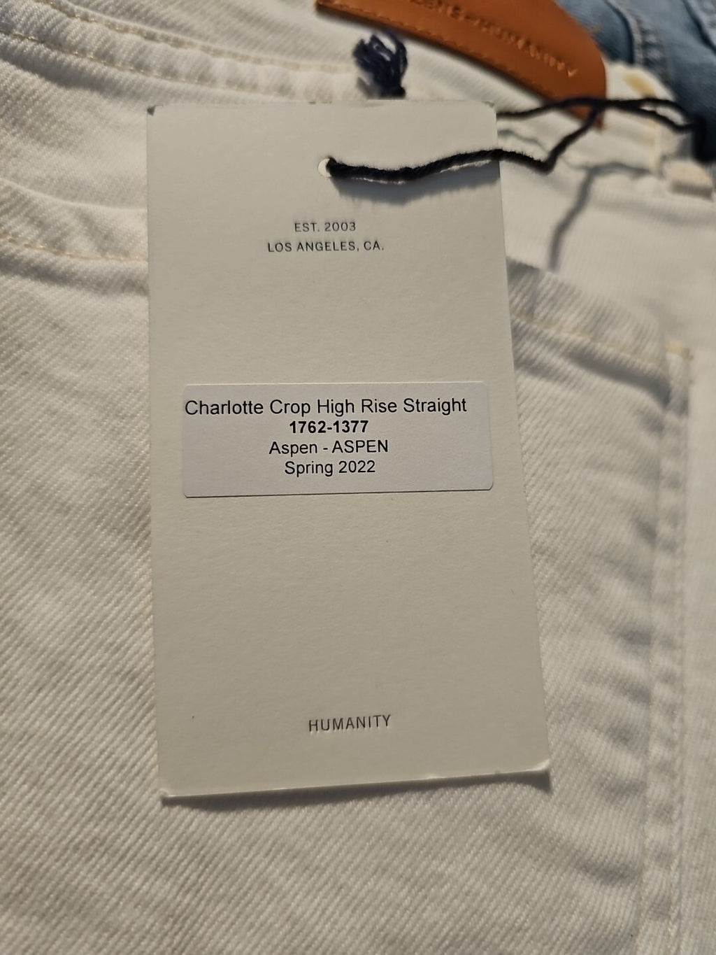 Citizens of Humanity Charlotte Jeans High Rise Straight Aspen Distress Sz 27 43