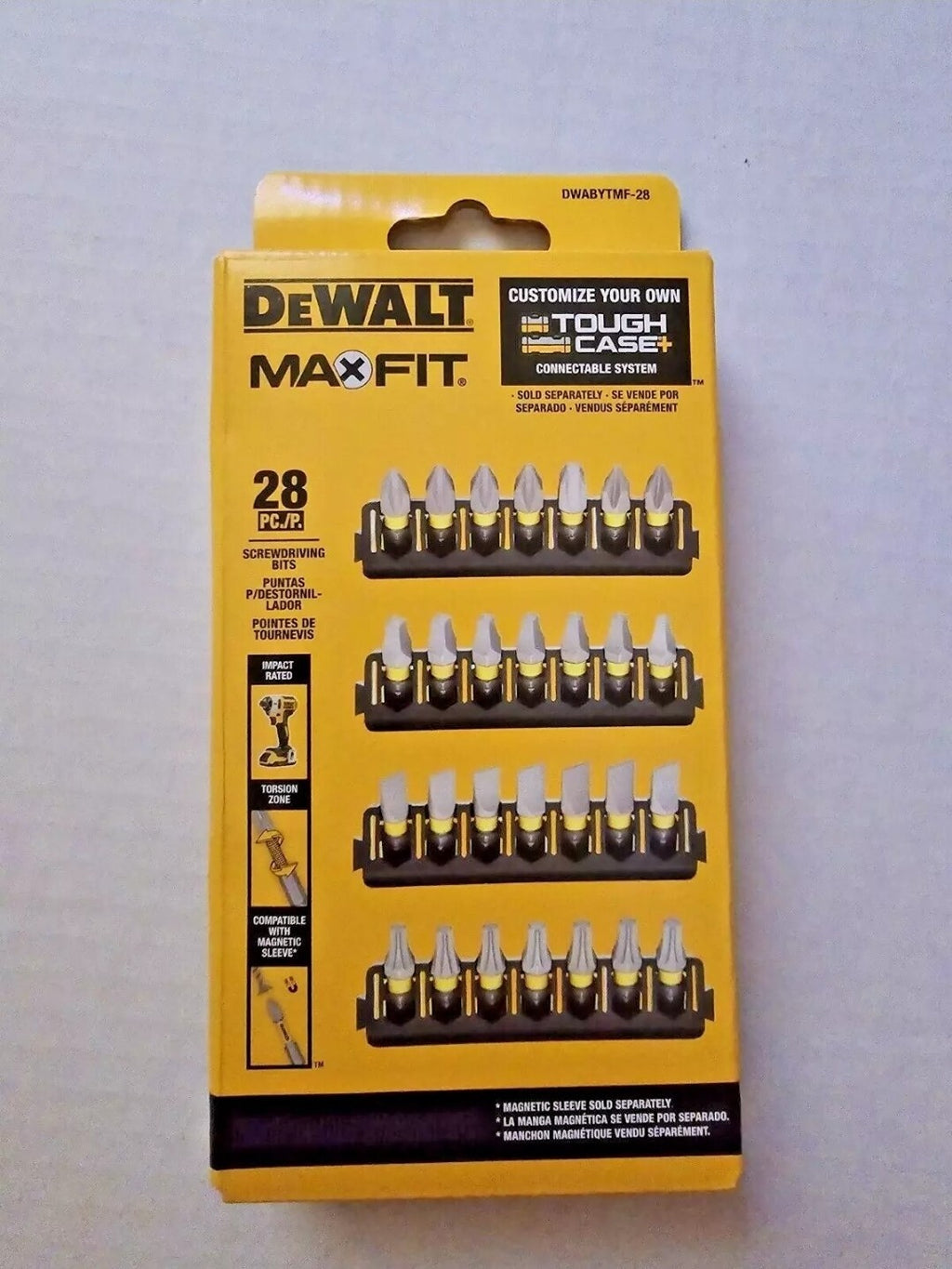 DeWalt MAXFIT 28-Piece SCREWDRIVING BIT SET Impact Rated, Torsion Zone0