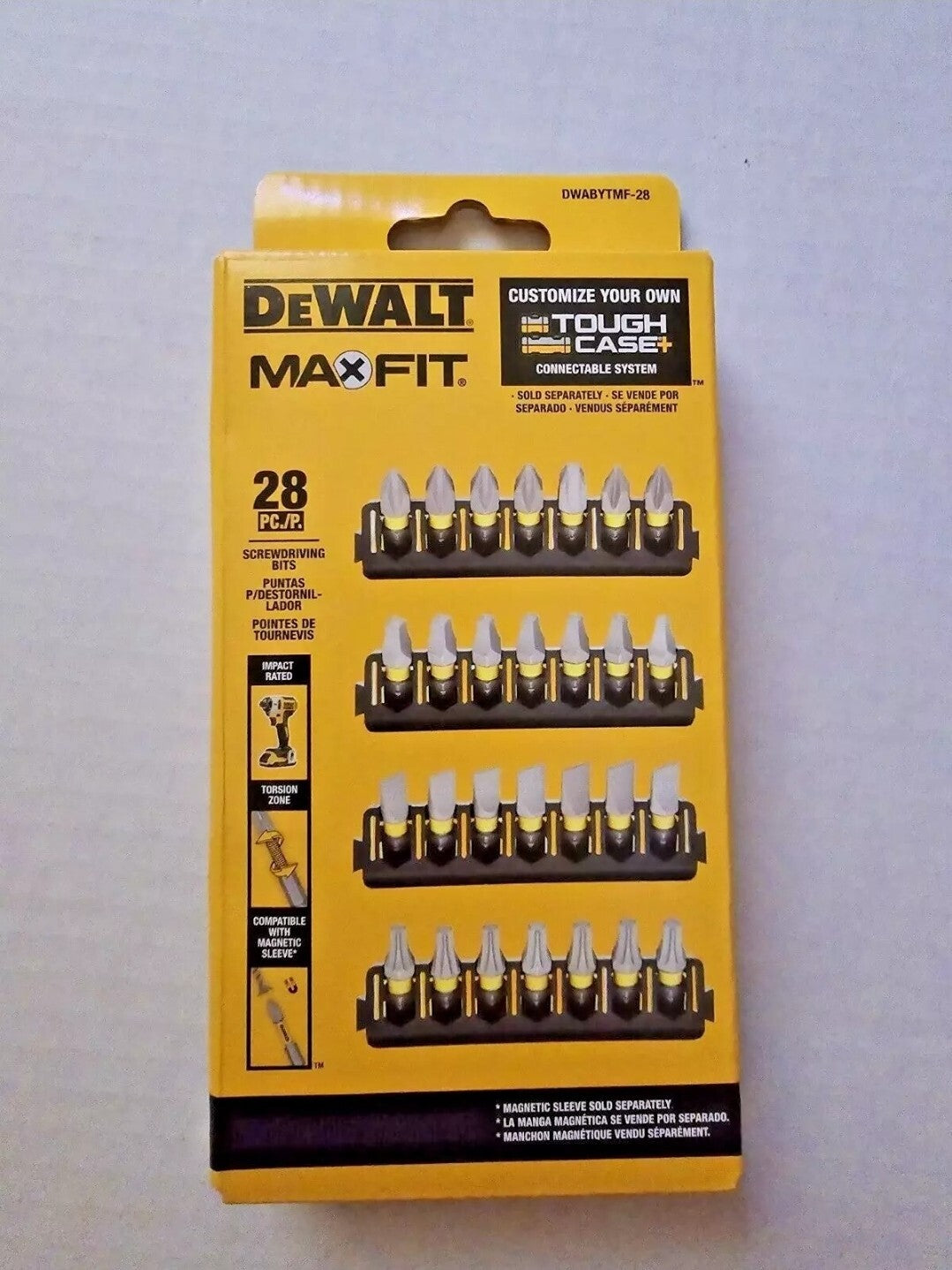 DeWalt MAXFIT 28-Piece SCREWDRIVING BIT SET Impact Rated, Torsion Zone0
