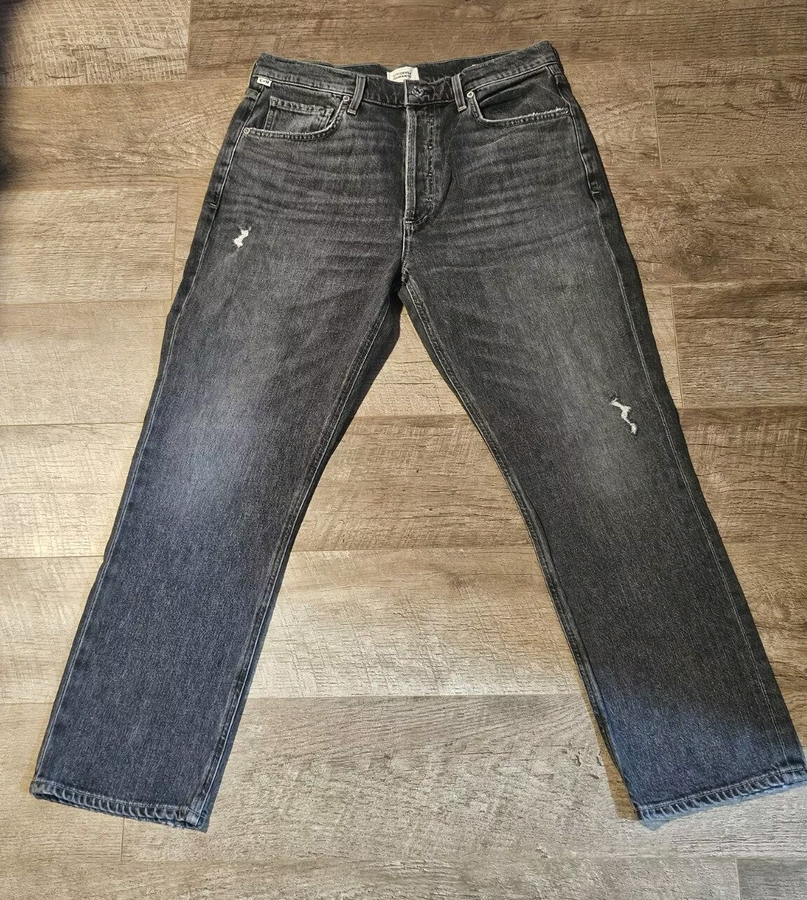 Citizens of Humanity Jolene High Rise Vintage Slim Washed Blk  Sz 30 $2180