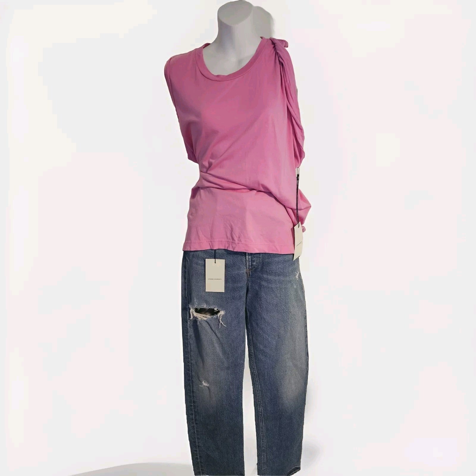 Citizens Of Humanity Full Outfit Sabine High Rise St Jeans Sz 27 & Misha Tank Sm0