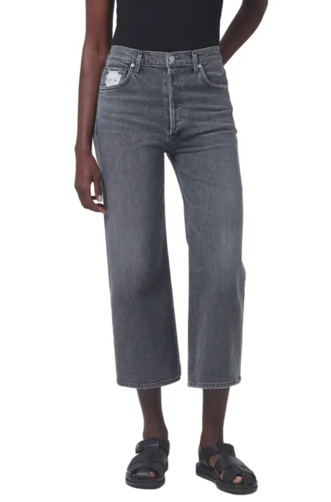 NWOT Citizens of Humanity Sacha High Rise Wide Leg Crop Jeans Denim Sz 27 0