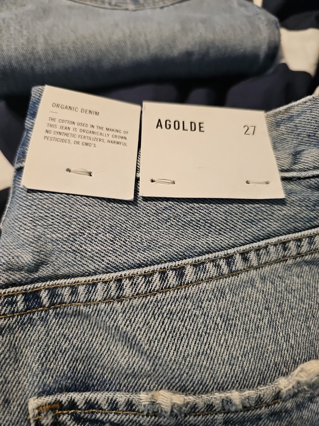 $ 198 AGOLDE Riley High Rise Straight Crop Jeans in Escalate Size 27 A056E-12063